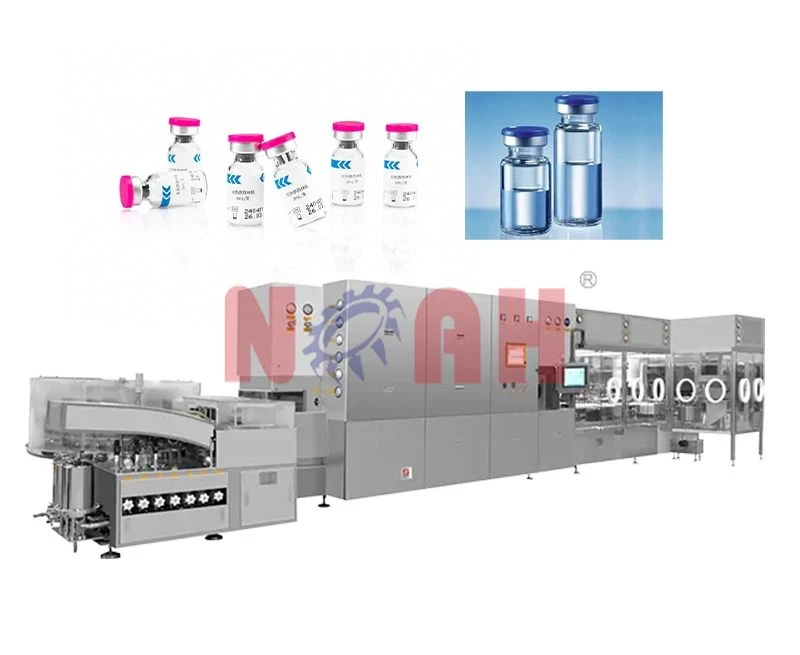 Ligne de production de lavage-s&eacute;chage-remplissage-bouchage-bouchage par injection de flacon mod&egrave;le F