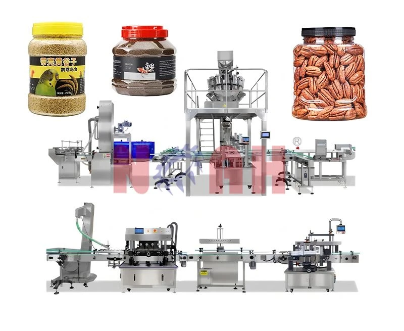 Ligne automatique de machine d'&eacute;tiquetage de capsulage de remplissage de granules de canettes en ver