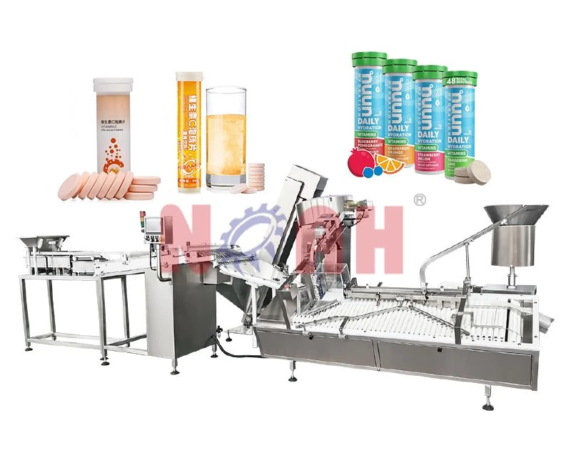 Machine de remplissage et de capsulage automatique de tubes de comprim&eacute;s NTF-600