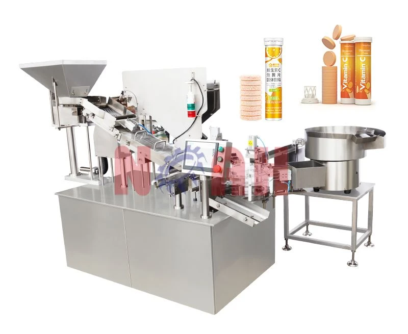 Machine de remplissage et de capsulage automatique de tubes de comprim&eacute;s NTF-100