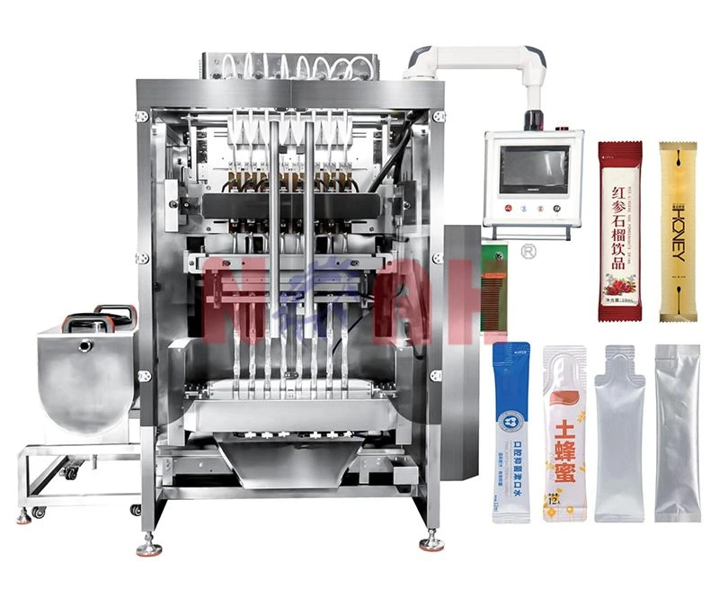 Machine d'emballage de p&acirc;te liquide &agrave; scellage arri&egrave;re &agrave; plusieurs voies HDCK-L