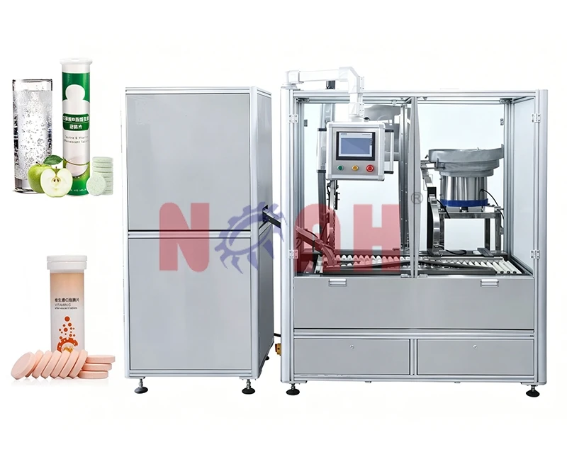 Machine de remplissage et de capsulage automatique de tubes de comprim&eacute;s NTF-600