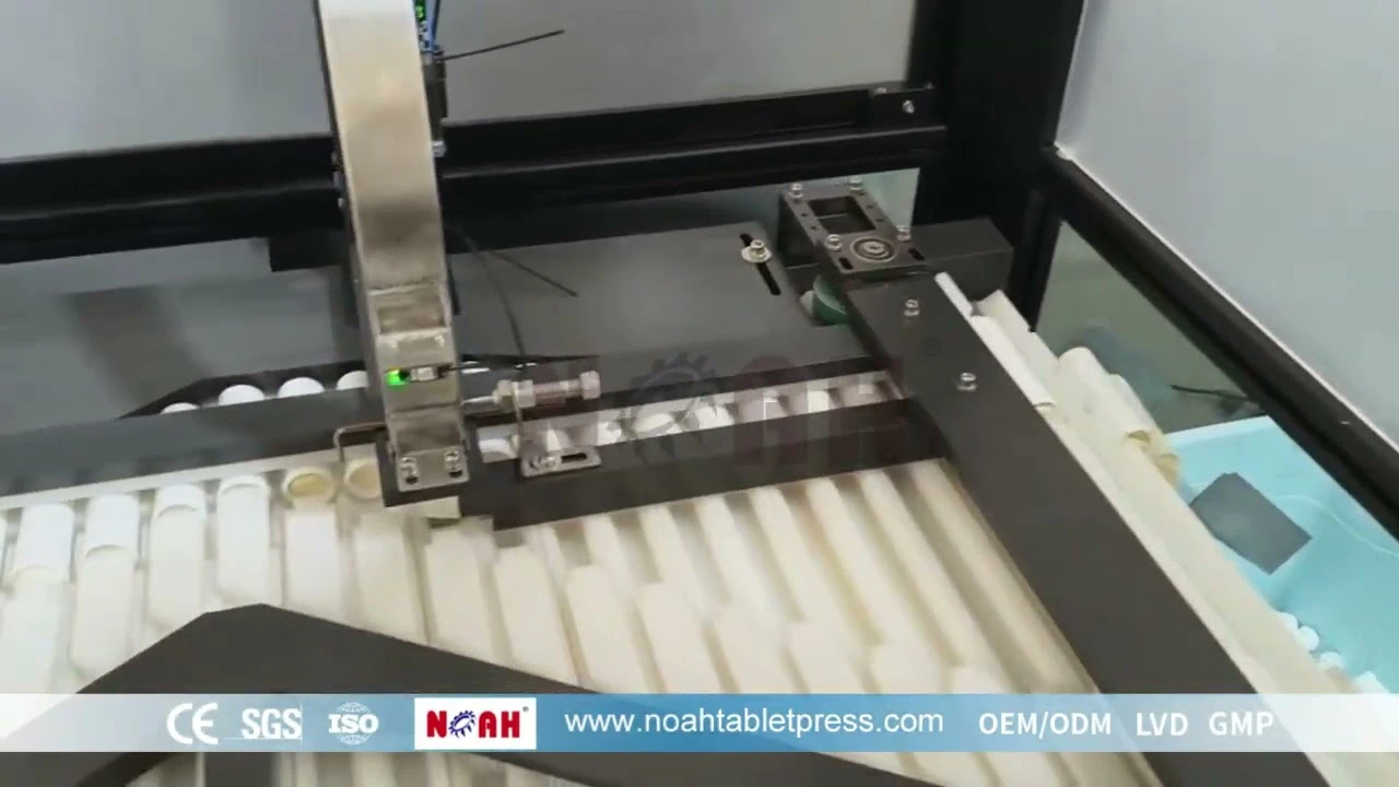 Machine de remplissage et de capsulage automatique de tubes de comprim&eacute;s NTF-600